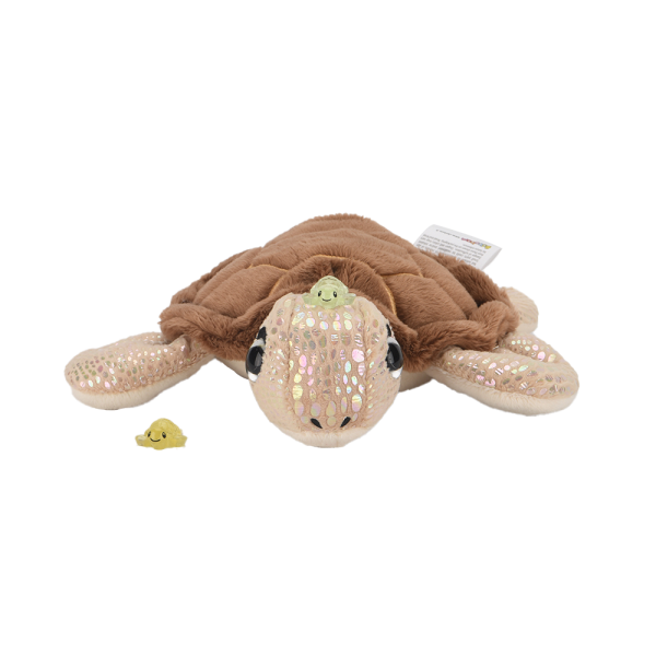 PLUSH TURTLE WITH SMALL PLASTIC TURTLE - Image 3